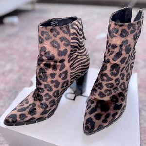 ALDO leopard booties. Size 9